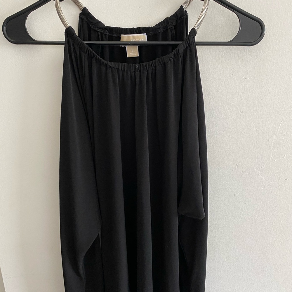 Michael Kor’s Silver Trim Cold Shoulder Black